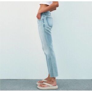 Zara Blue Straight Jeans Classic Style